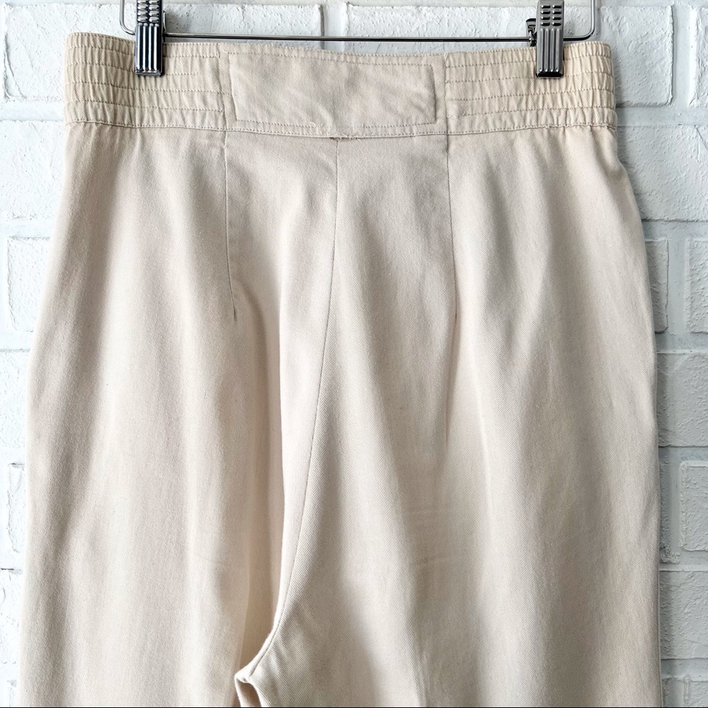 SOLD Vintage high waist beige Turkish cotton pleated mom pants 5/6 - Picture 7 of 16